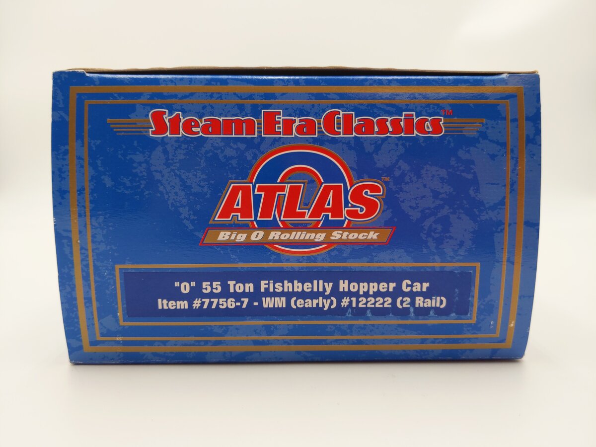 Atlas 7756-7 O Scale Western Maryland 55 Ton Fishbelly Hopper #12222 (2-Rail) LN/Box