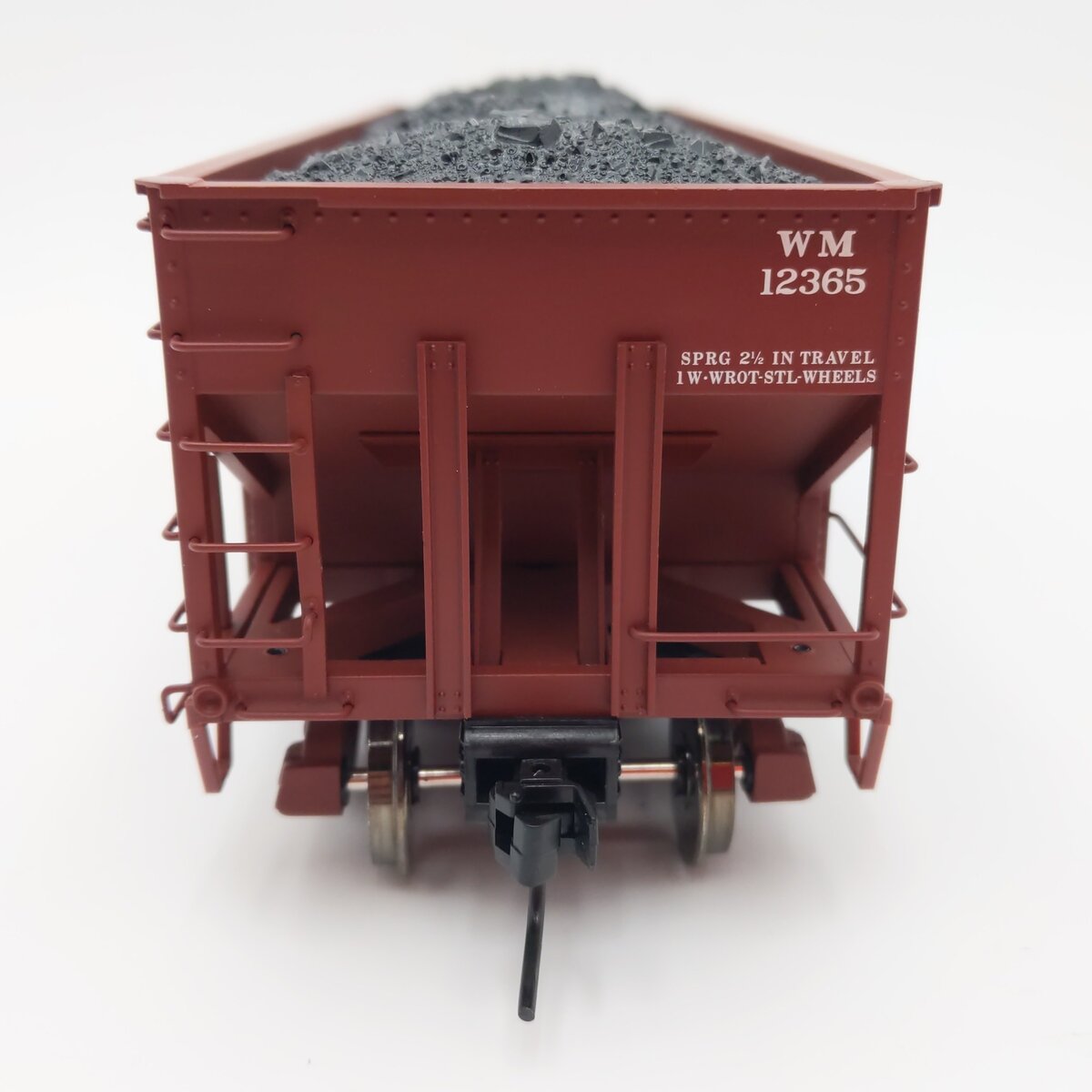 Atlas 7756-8 O Scale Western Maryland 55 Ton Fishbelly Hopper #12365 (2-Rail) EX/Box
