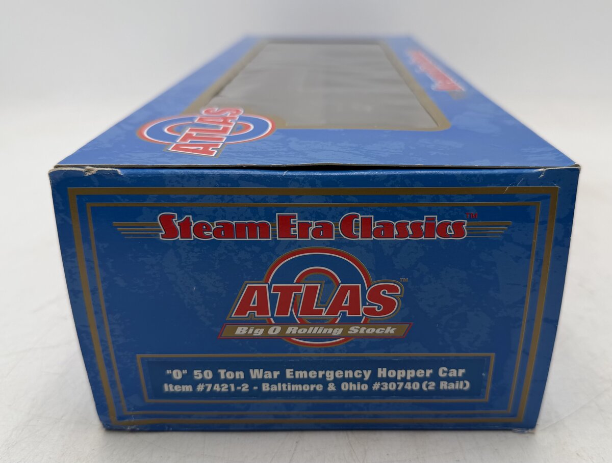 Atlas 7421-2 O Baltimore & Ohio 50 Ton War Emergency Hopper Car #30740 (2 Rail) EX/Box