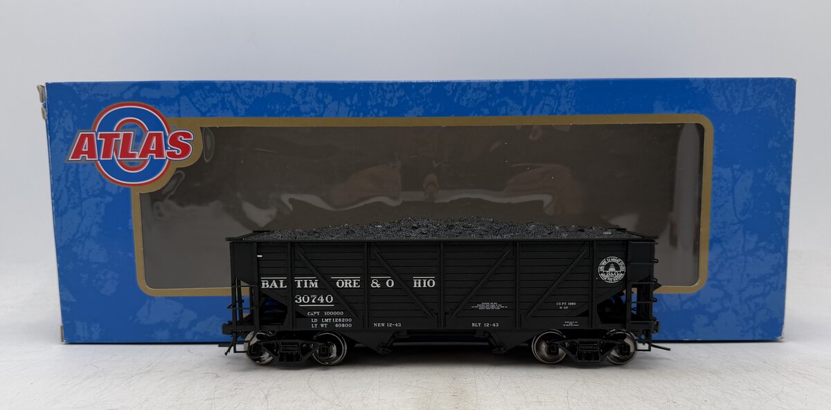 Atlas 7421-2 O Baltimore & Ohio 50 Ton War Emergency Hopper Car #30740 (2 Rail) EX/Box