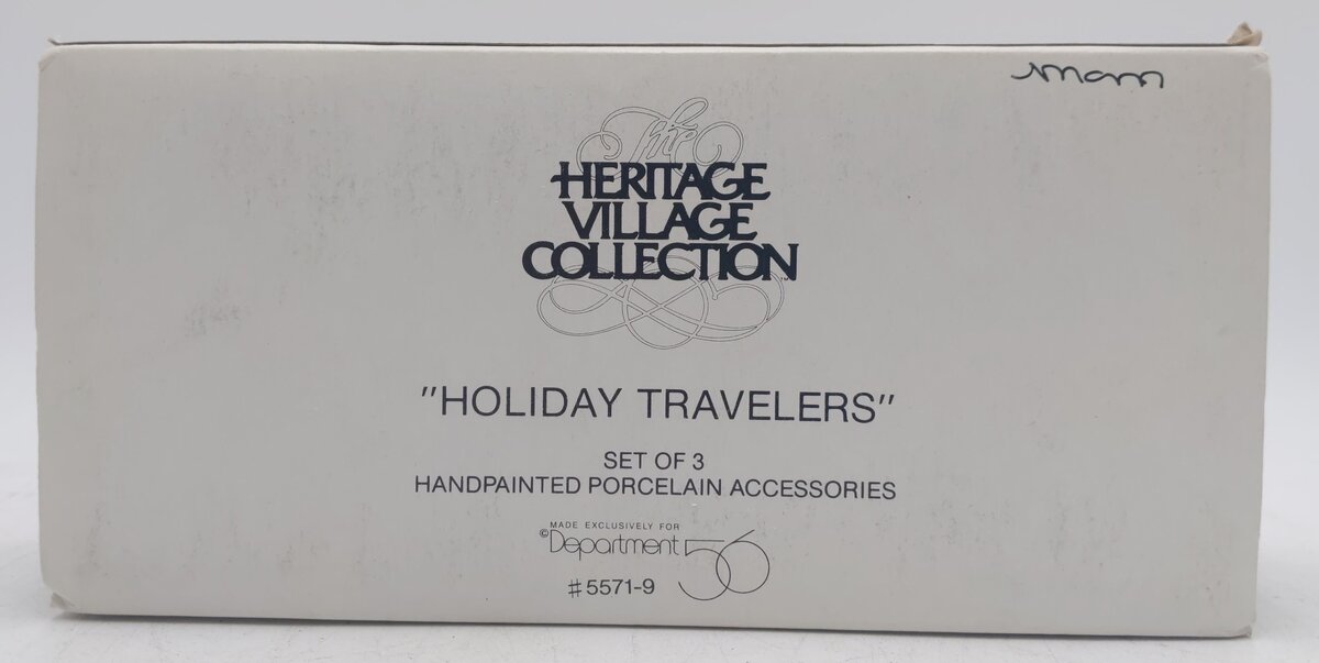 Dept 56 5571-9 Heritage Village Collection Holiday Travelers EX/Box