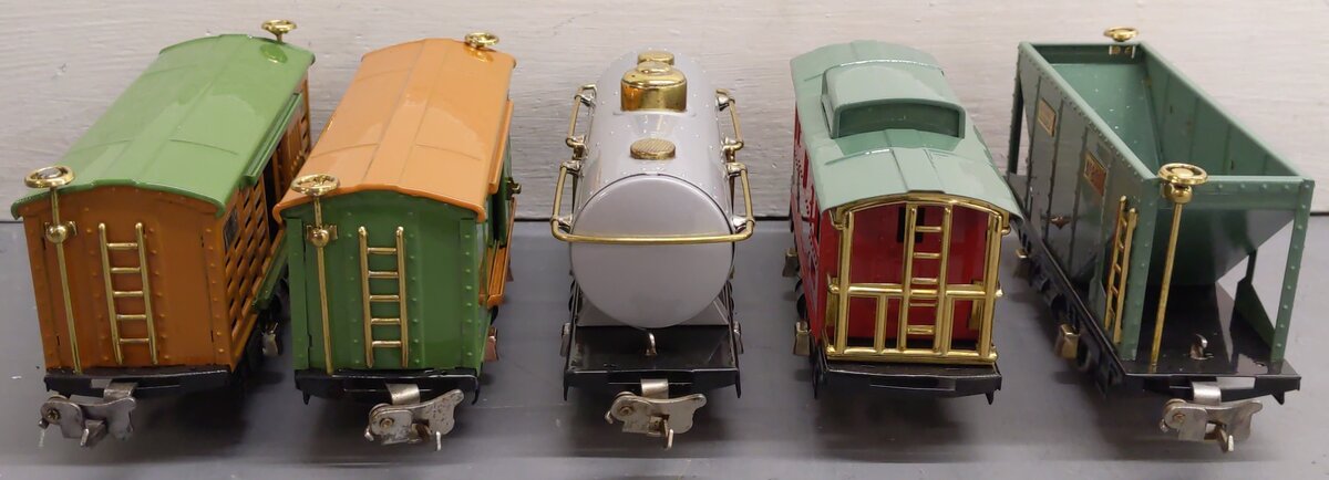 Lionel Prewar O Lionel Lines Tin Plate Freight Cars: 804, 805, 806, 807, 803 [5]