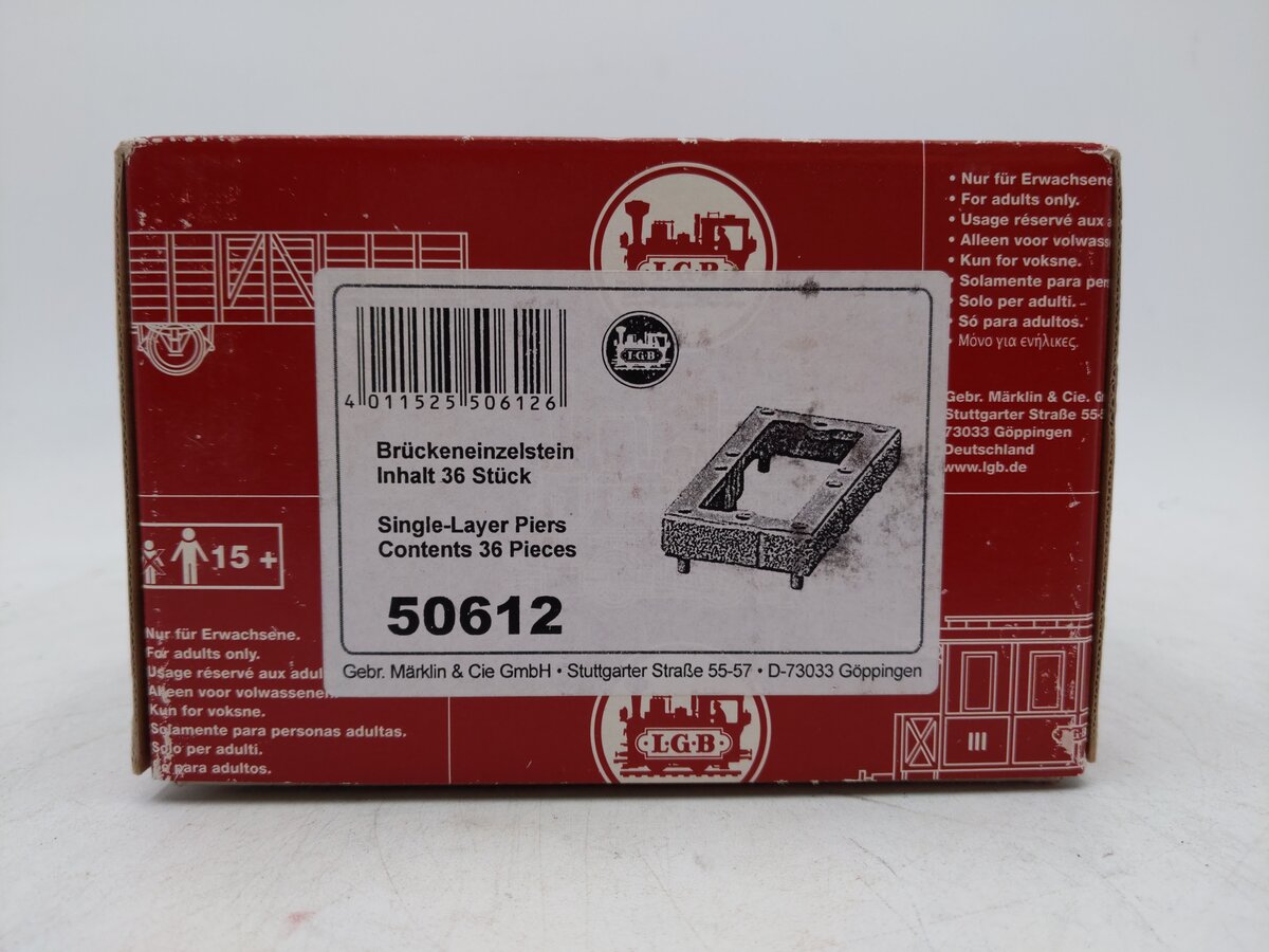 LGB 50612 G Single Bridge Pillars LN/Box