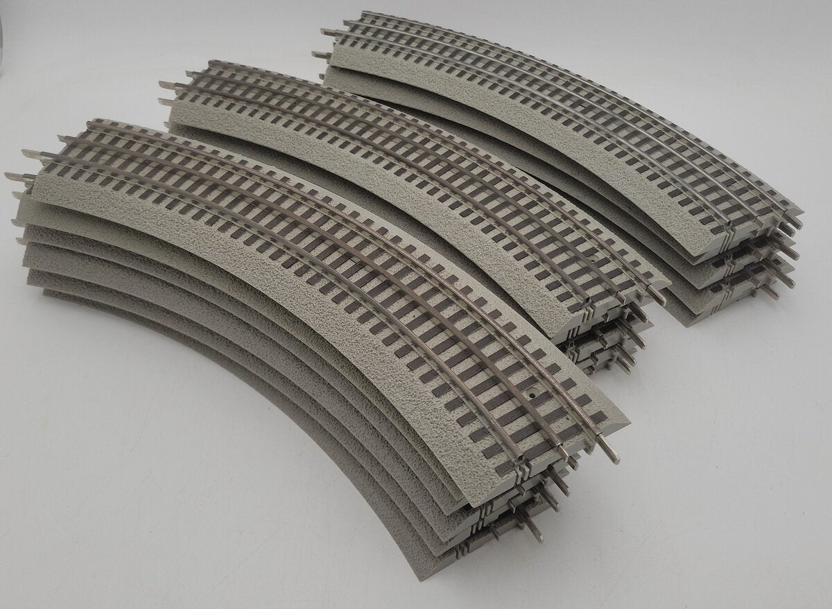 Lionel 6-12015 FasTrack O36 45-Degree Curved Track Sections (16) EX