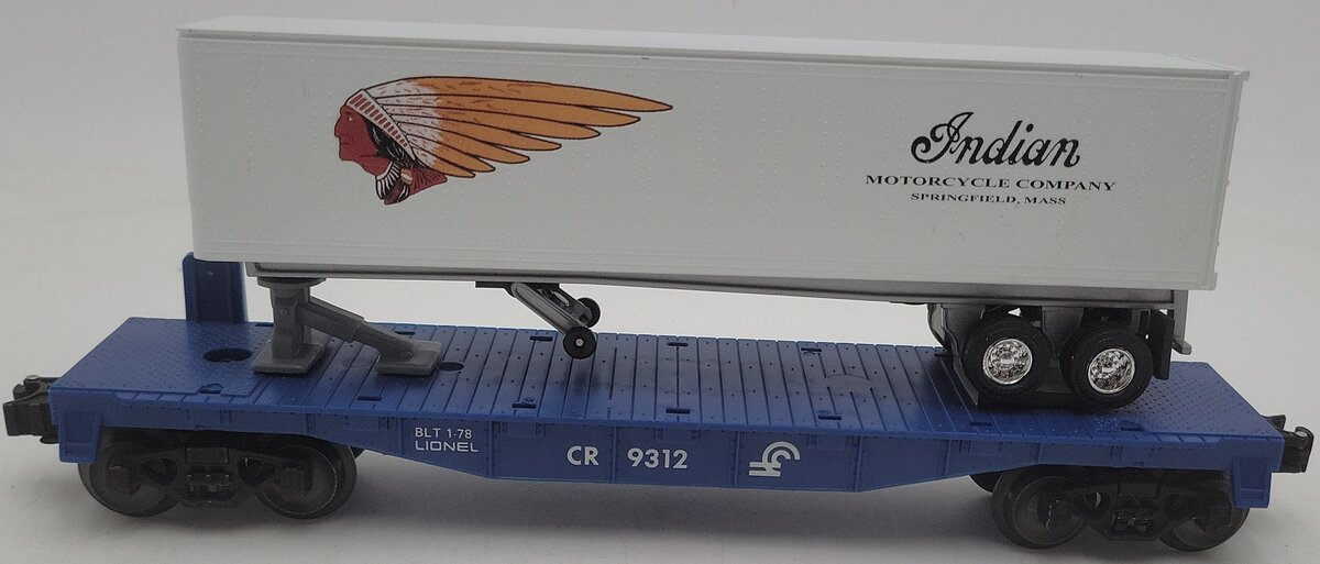 Lionel 6-9312 O Gauge Conrail Flatcar W/ Trailer EX