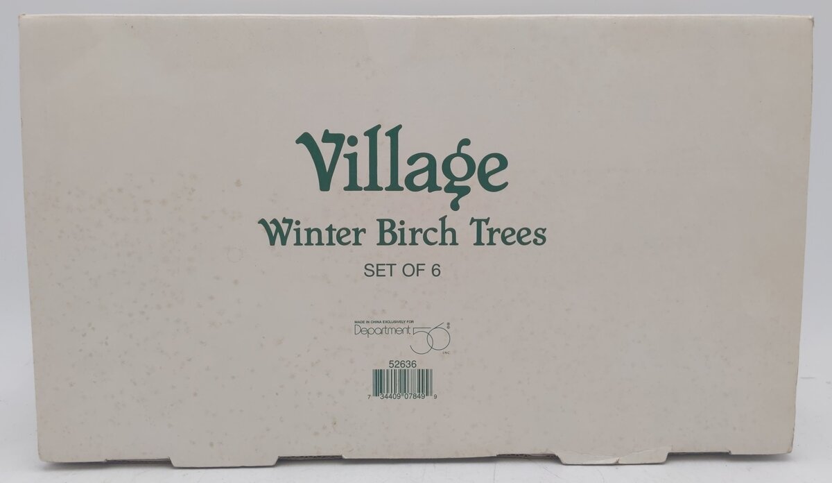 Dept 56 52636 Winter Birch Trees (Set of 6) EX/Box