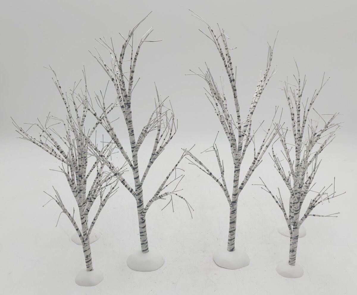 Dept 56 52636 Winter Birch Trees (Set of 6) EX/Box