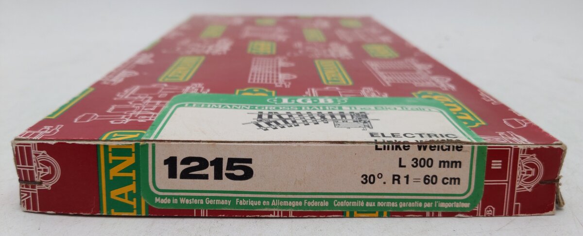 LGB 1215 G Scale Brass Left Hand Electric Switch/Turnout EX/Box