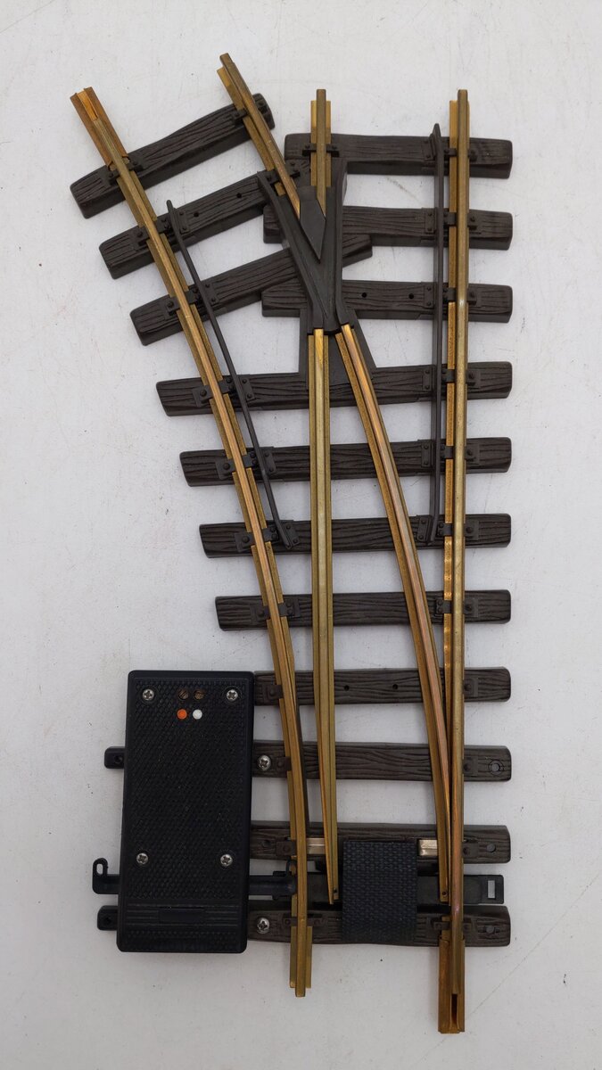 LGB 1215 G Scale Brass Left Hand Electric Switch/Turnout EX/Box