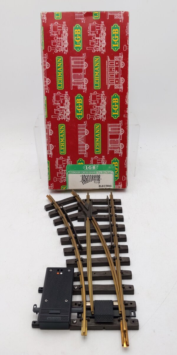 LGB 1215 G Scale Brass Left Hand Electric Switch/Turnout EX/Box