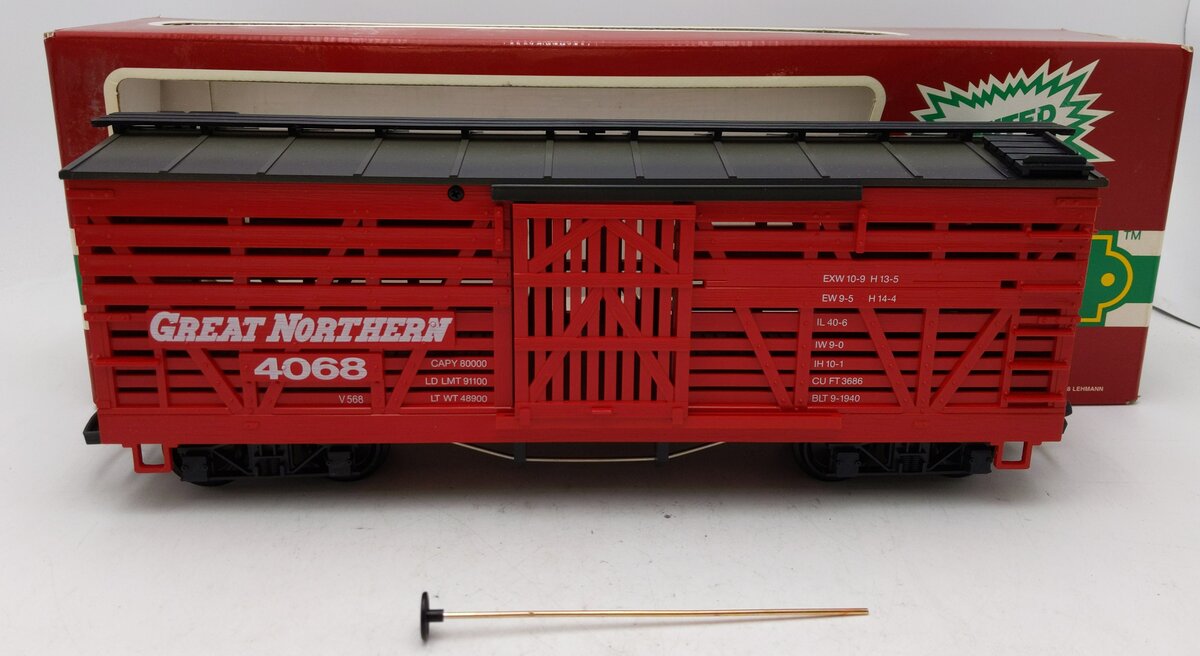 LGB 4068-N01 G Scale Great Northern Stock Car #4068 LN/Box
