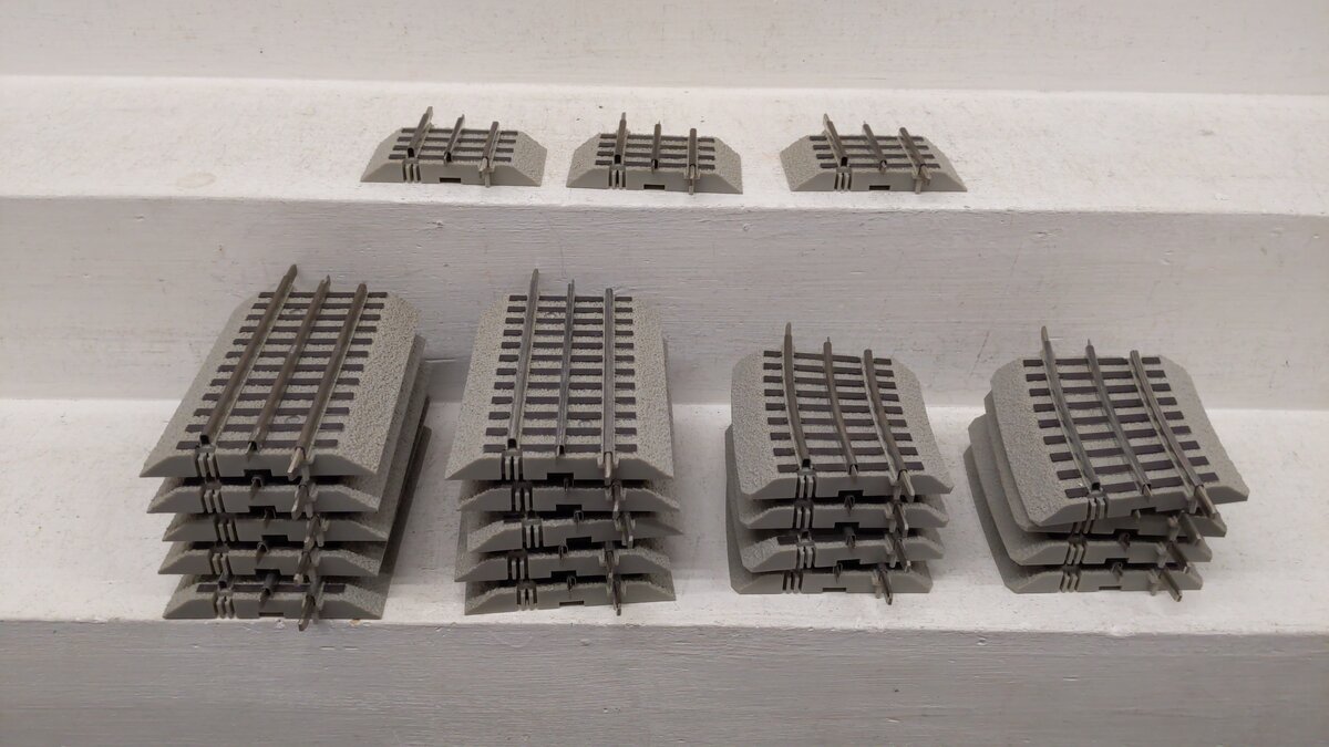 Lionel O Gauge Assorted Straight and Curved FasTrack Sections [21] EX
