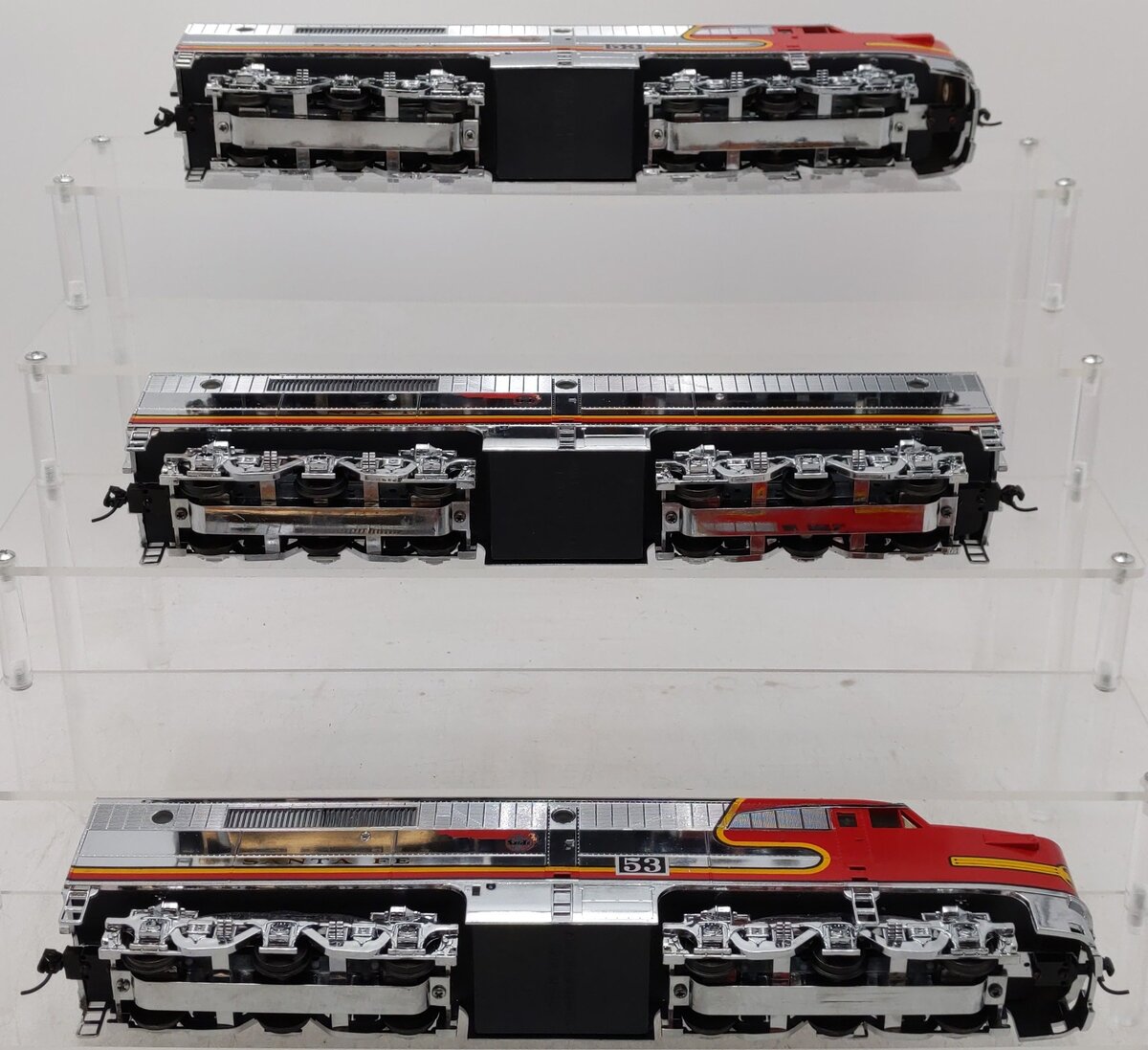 American Models 53 S Scale Santa Fe Alco PA-1 A-B-A War Bonnet Set EX/Box
