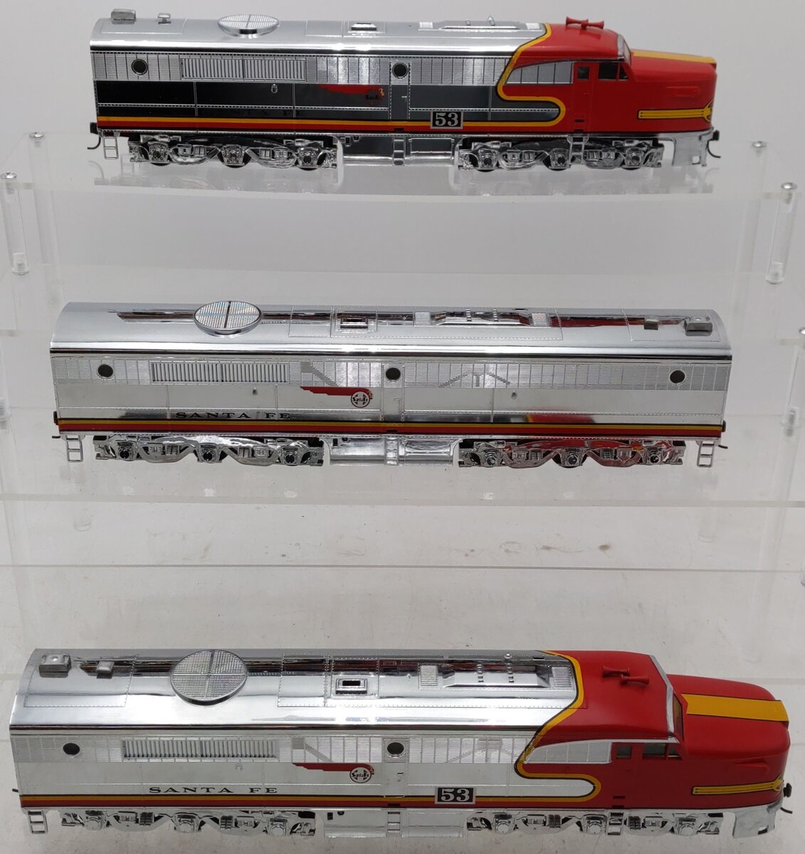 American Models 53 S Scale Santa Fe Alco PA-1 A-B-A War Bonnet Set EX/Box
