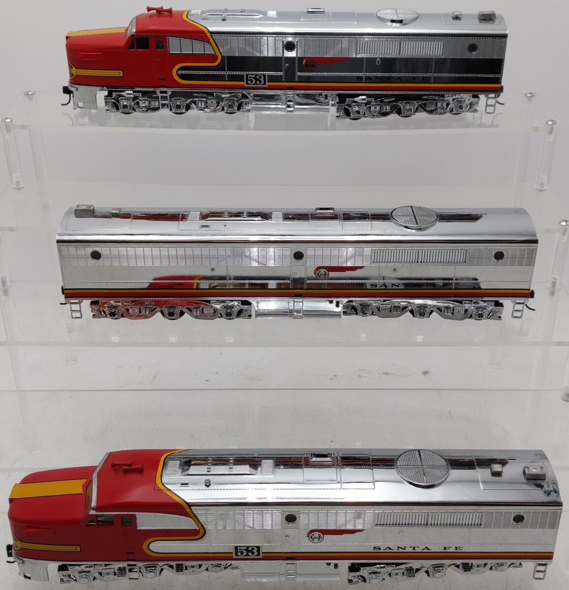American Models 53 S Scale Santa Fe Alco PA-1 A-B-A War Bonnet Set EX/Box