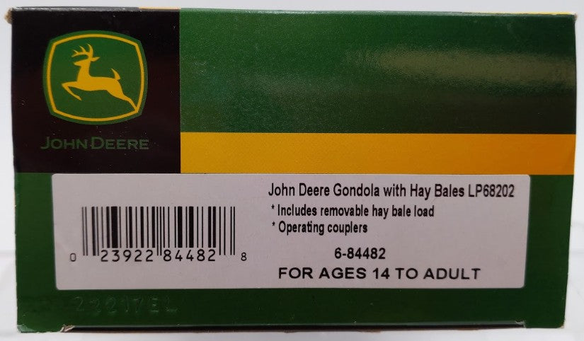 Lionel 6-84482 O Gauge John Deere Gondola with Hay Bails EX/Box