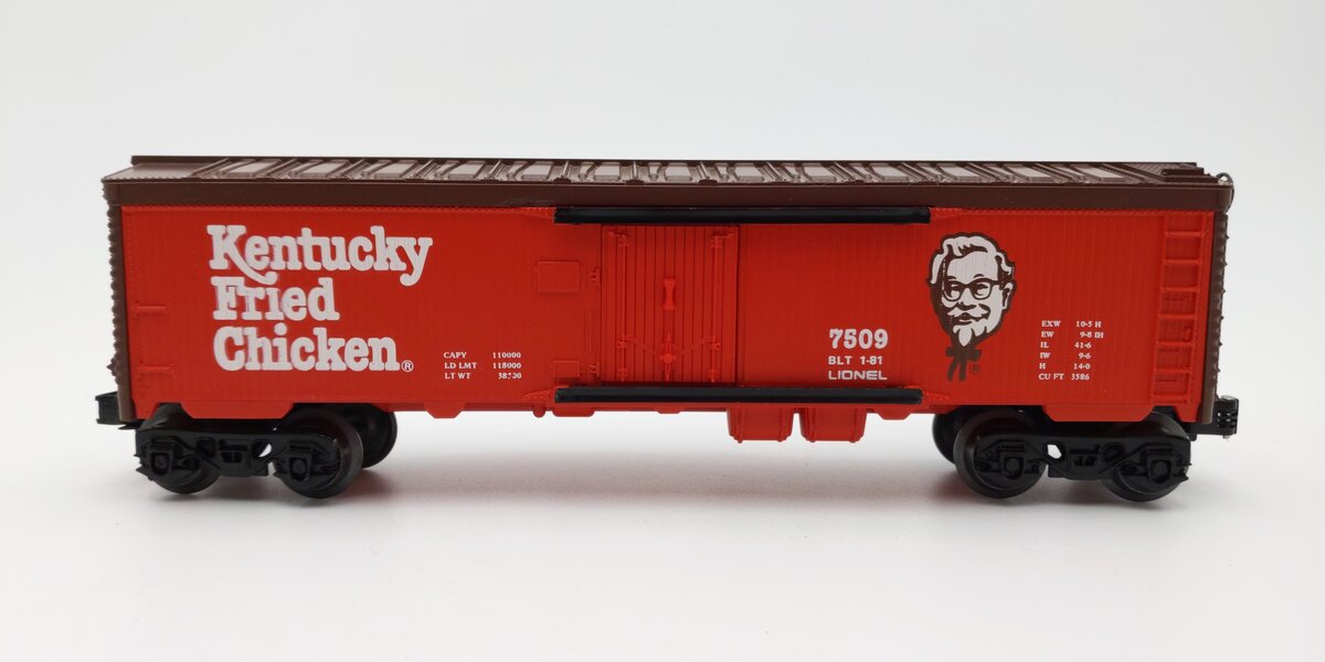 Lionel 6-7509 O Gauge Kentucky Fried Chicken Reefer Car EX/Box