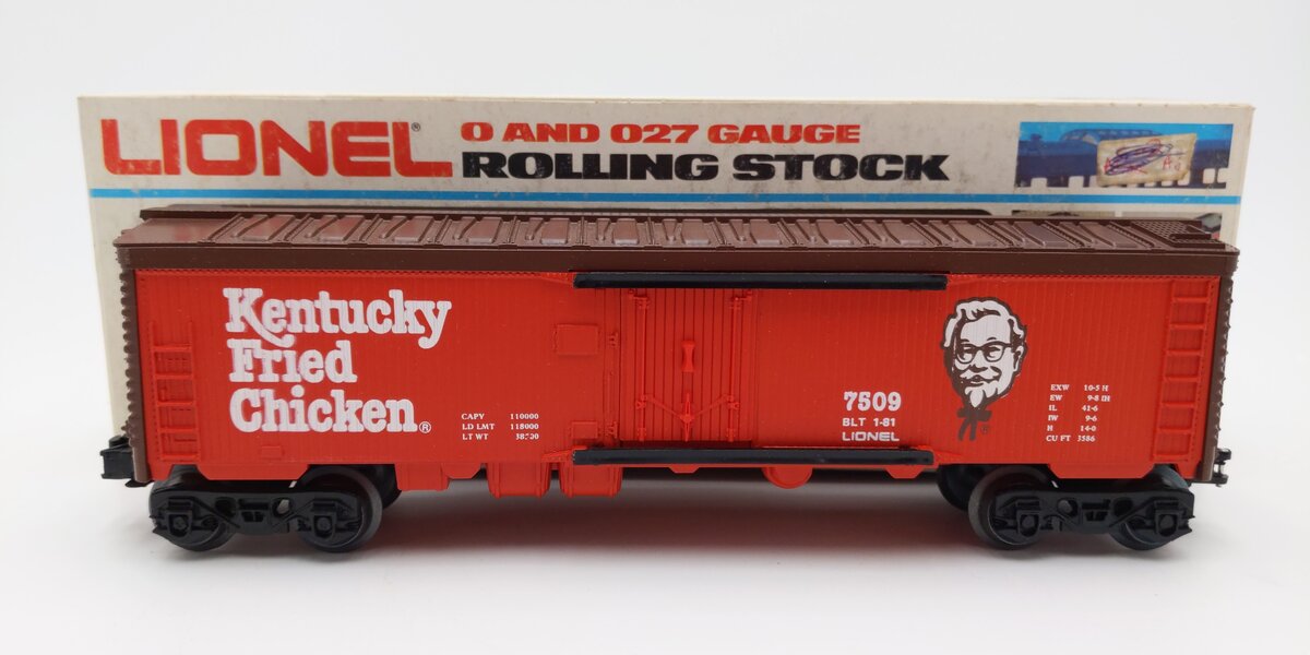 Lionel 6-7509 O Gauge Kentucky Fried Chicken Reefer Car EX/Box