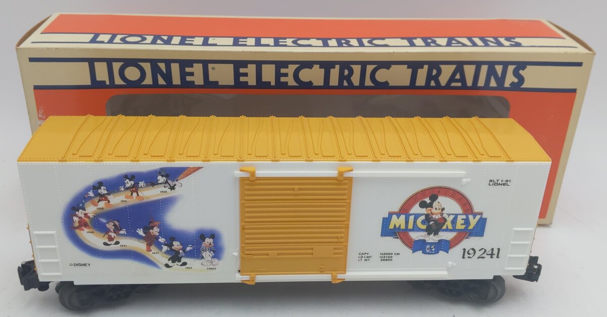 Lionel 6-19241 O Gauge Disney Mickey Mouse Hi Cube Boxcar #19241 EX/Box