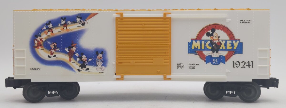 Lionel 6-19241 O Gauge Disney Mickey Mouse Hi Cube Boxcar #19241 EX/Box