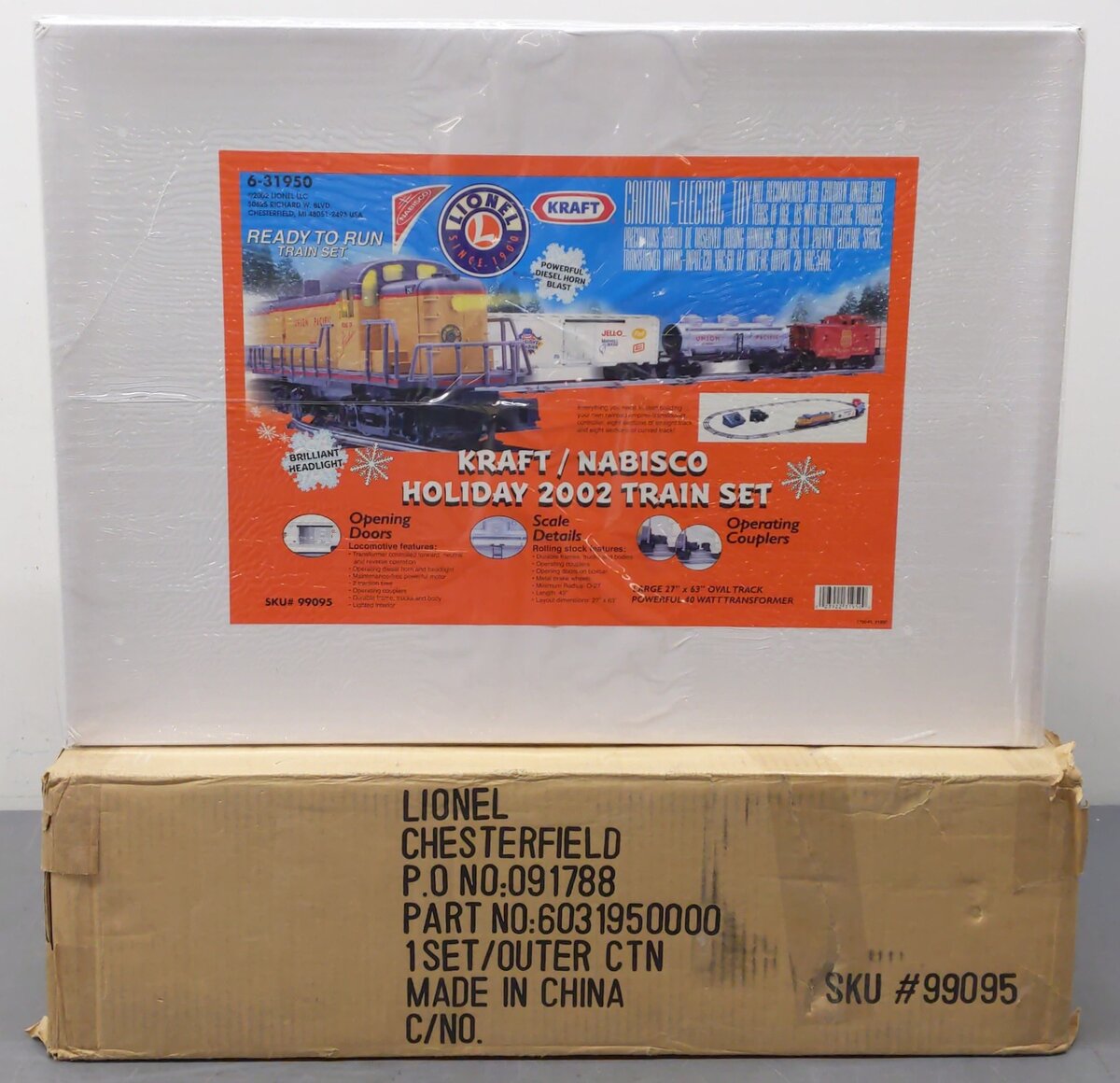 Lionel 6-31950 Union Pacific Nabisco O Gauge Diesel Freight Train Set MT/Box