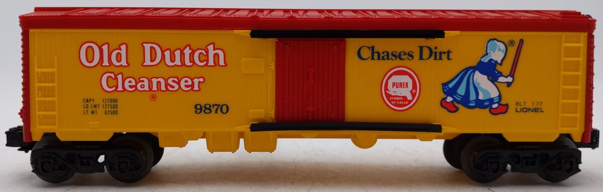 Lionel 6-9870 O Gauge Old Dutch Cleanser Billboard Reefer Car EX/Box
