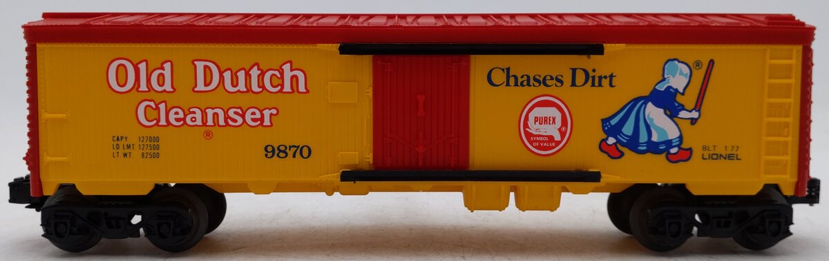 Lionel 6-9870 O Gauge Old Dutch Cleanser Billboard Reefer Car EX/Box