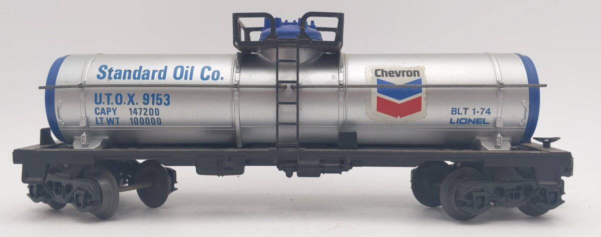 Lionel 6-9153 O Gauge Chevron Single Dome Tank Car VG/Box