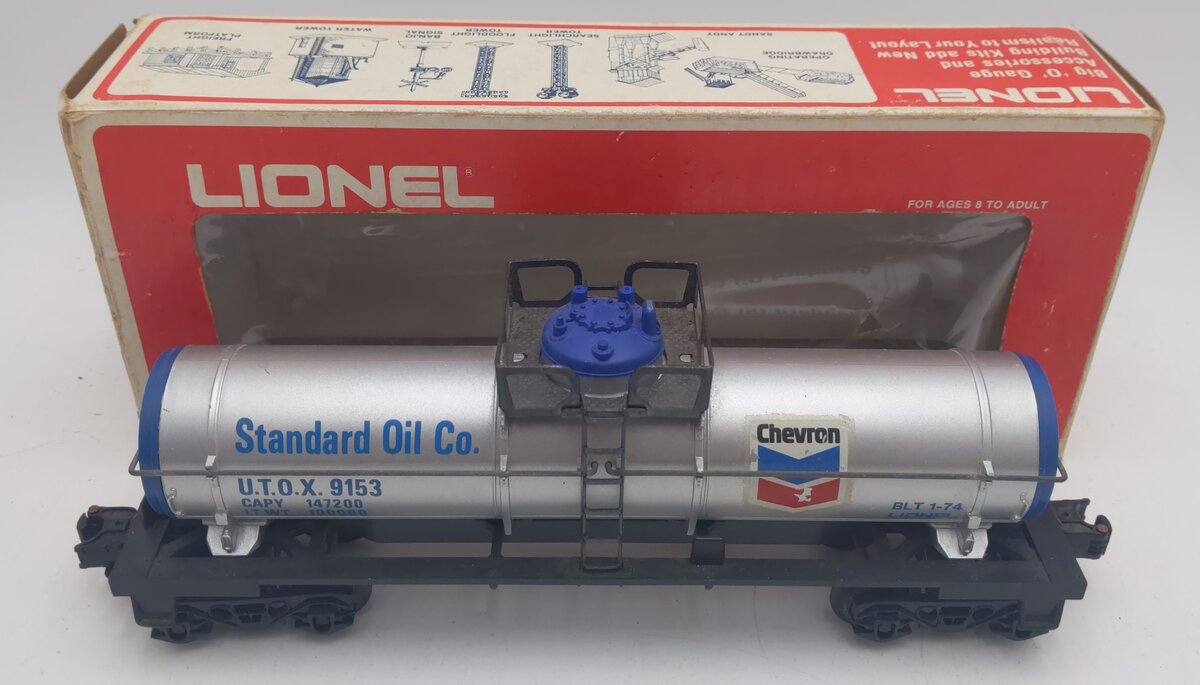 Lionel 6-9153 O Gauge Chevron Single Dome Tank Car VG/Box