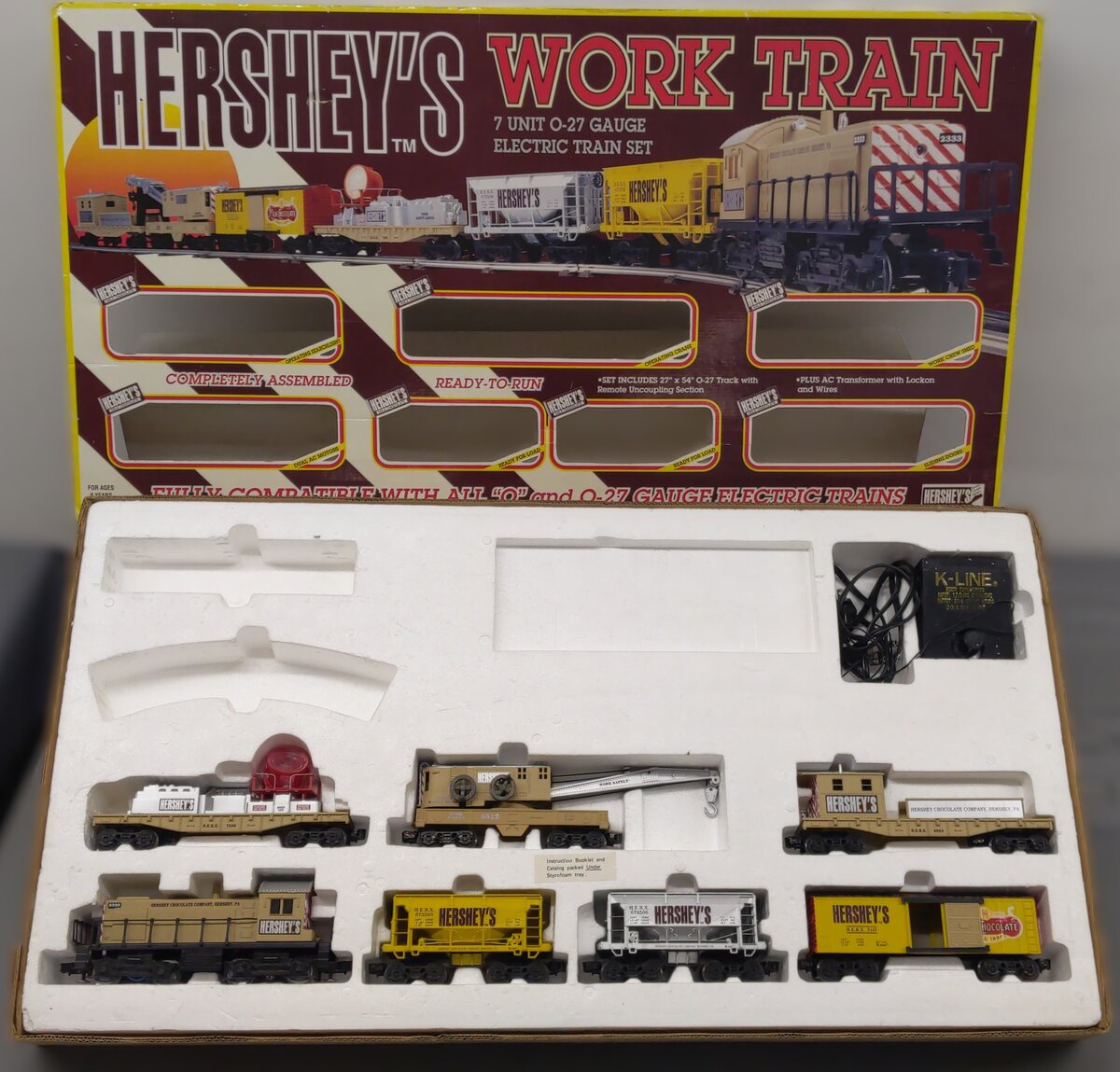 K-Line K1517 O Gauge Hershey's Work Train Diesel Train Set EX/Box