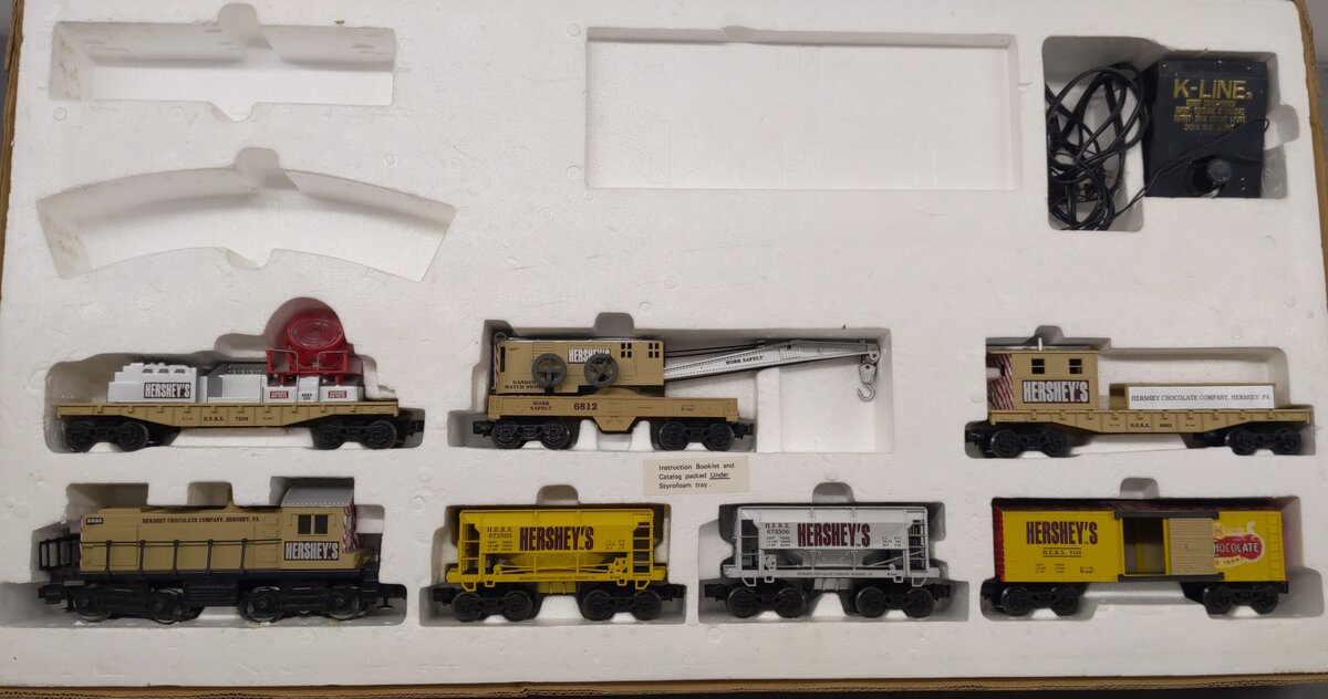 K-Line K1517 O Gauge Hershey's Work Train Diesel Train Set EX/Box