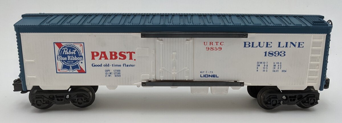Lionel 6-9859 O Gauge Pabst Blue Ribbon Reefer #1893 EX