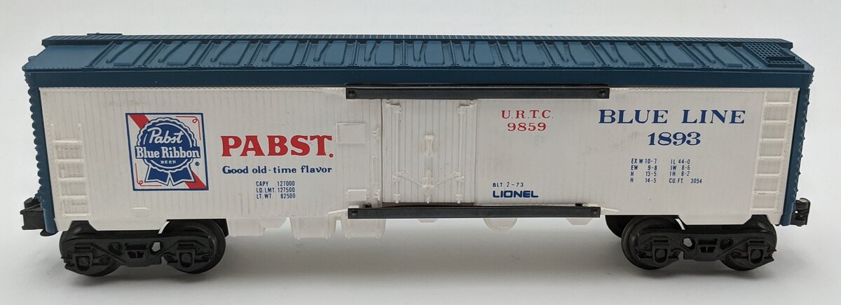 Lionel 6-9859 O Gauge Pabst Blue Ribbon Reefer #1893 EX