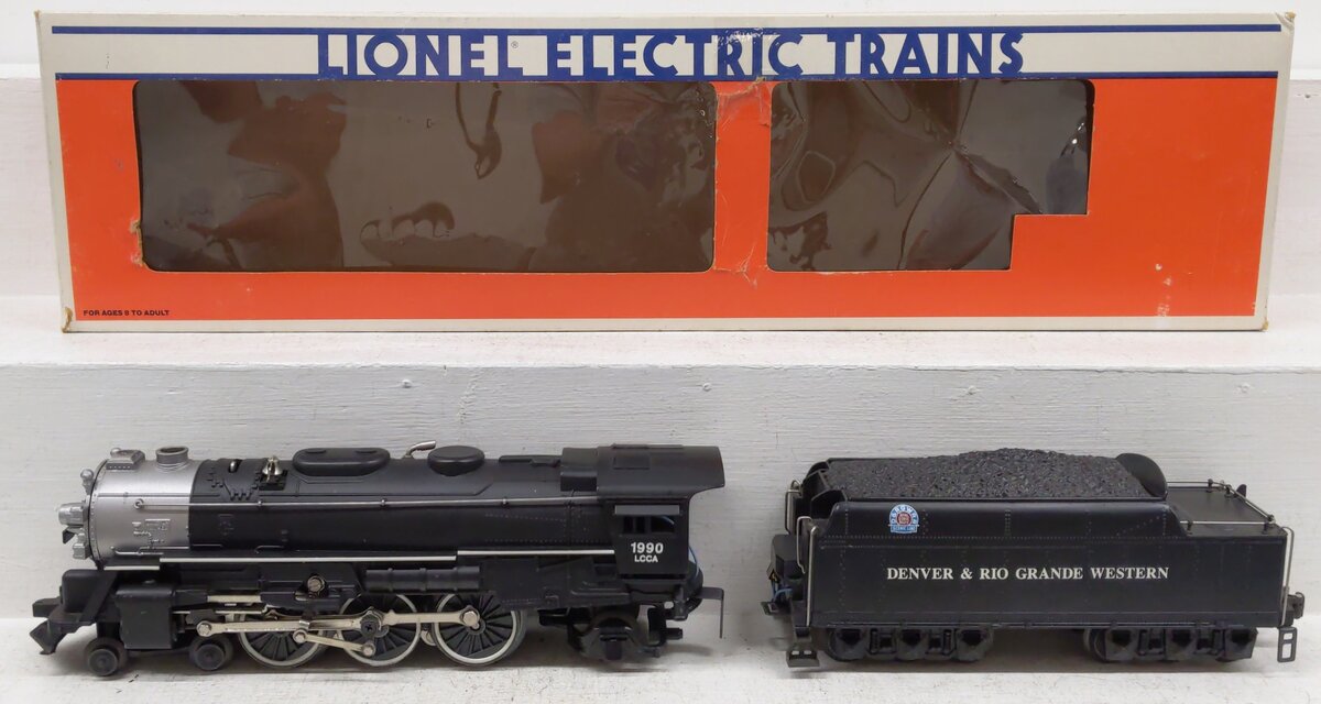 Lionel 6-18090 O Gauge Denver & Rio Grande LCCA 4-6-2 Steam Locomotive #1990 VG/Box