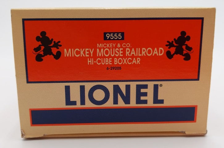 Lionel 6-29205 Mickey Mouse Railroad Hi-Cube Boxcar #9555 EX/Box