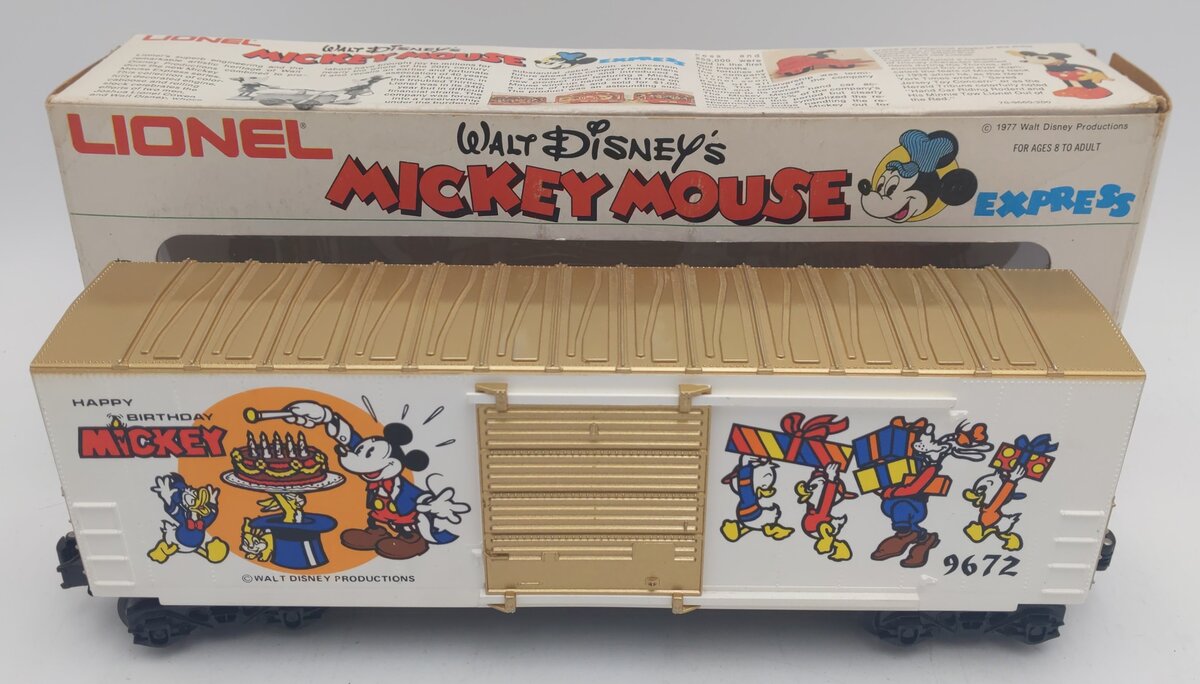 Lionel 6-9672 O Disney Mickey Mouse 50th Anniversary Car EX/Box