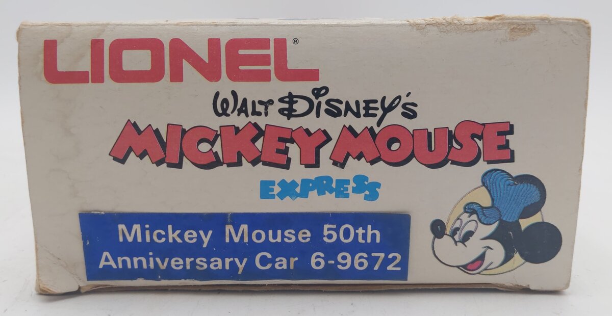 Lionel 6-9672 O Disney Mickey Mouse 50th Anniversary Car EX/Box