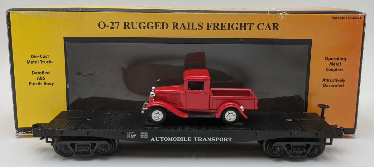 MTH 30-4146B Auto Transportation Co. Flatcar w/Pickup VG/Box
