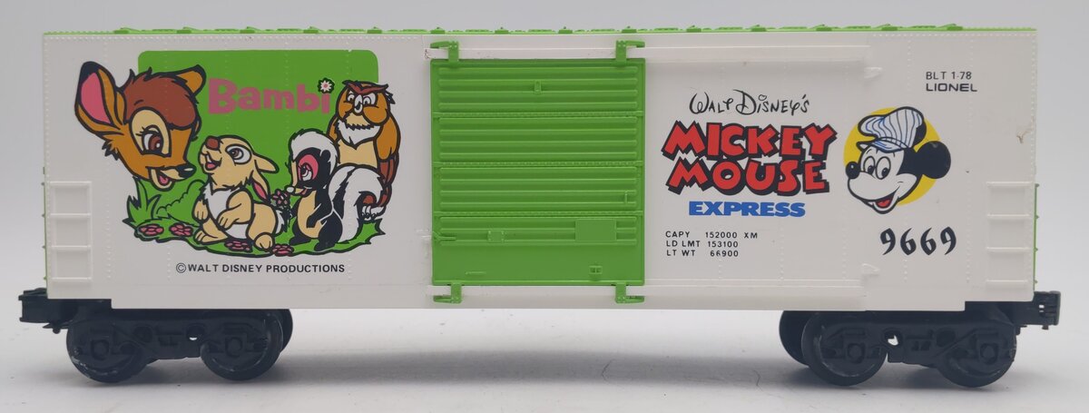 Lionel 6-9669 O Gauge Disney Bambi Hi-Cube Boxcar #9669 EX/Box