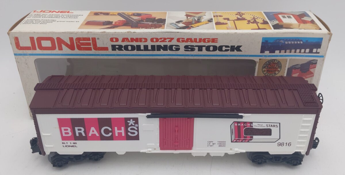 Lionel 6-9816 O Gauge Brach''s Candy Billboard Reefer Car #9816 EX/Box