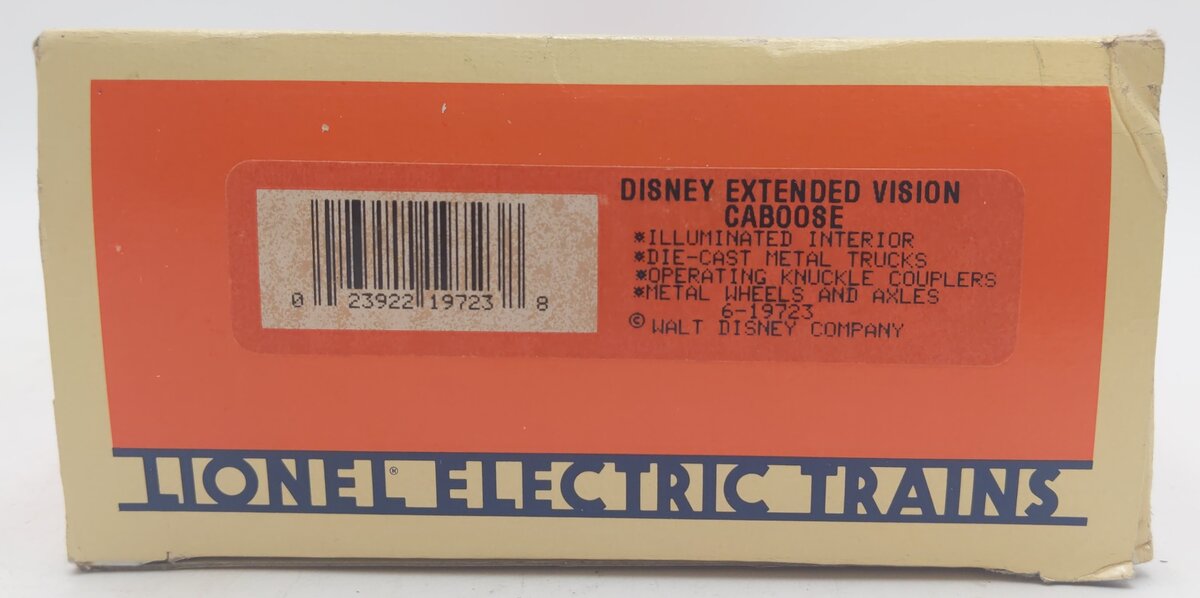 Lionel 6-19723 O Disney Extended Vision Caboose EX/Box