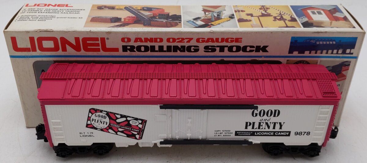 Lionel 6-9878 O Gauge Good & Plenty Billboard Reefer Car EX/Box