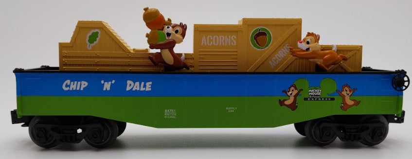 Lionel 6-84761 O Gauge Disney Chip 'n' Dale Chasing Gondola EX/Box