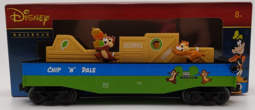 Lionel 6-84761 O Gauge Disney Chip 'n' Dale Chasing Gondola EX/Box