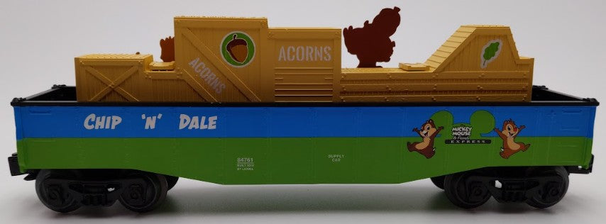 Lionel 6-84761 O Gauge Disney Chip 'n' Dale Chasing Gondola EX/Box