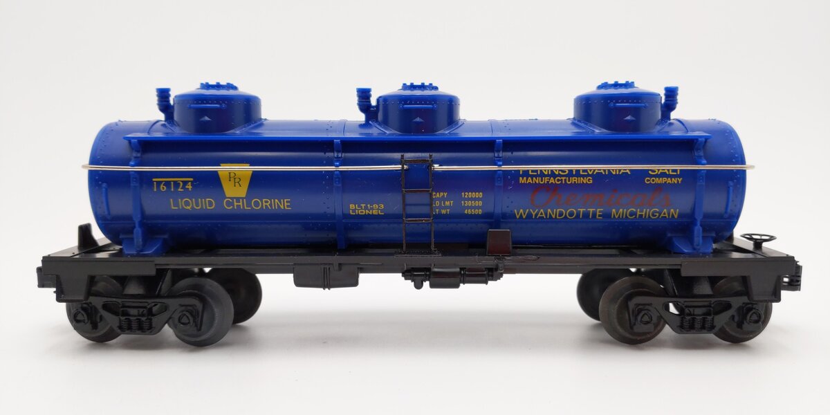 Lionel 6-16124 O Gauge Pennsylvania Salt 3-Dome Tank Car LN/Box