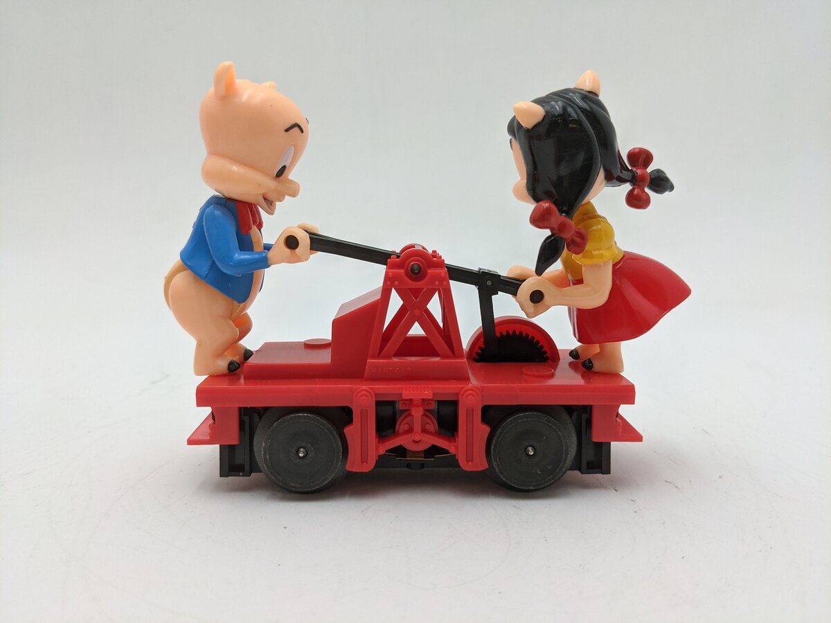 Lionel 6-18434 O Gauge Porky & Petunia Operating Handcar EX/Box