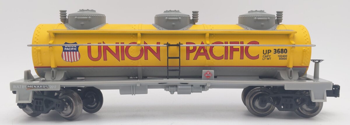 Menards 279-3960 O-Gauge Union Pacific Tank Car #3680 EX/Box
