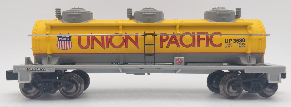 Menards 279-3960 O-Gauge Union Pacific Tank Car #3680 EX/Box