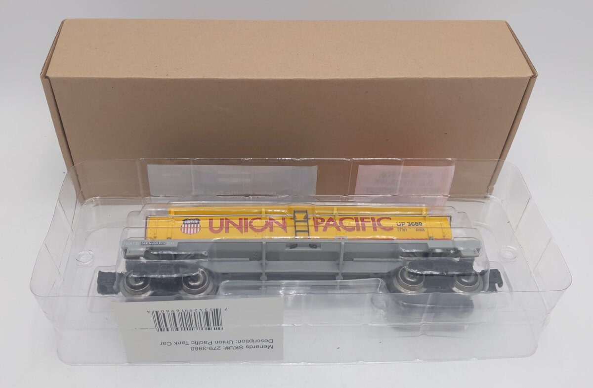 Menards 279-3960 O-Gauge Union Pacific Tank Car #3680 EX/Box
